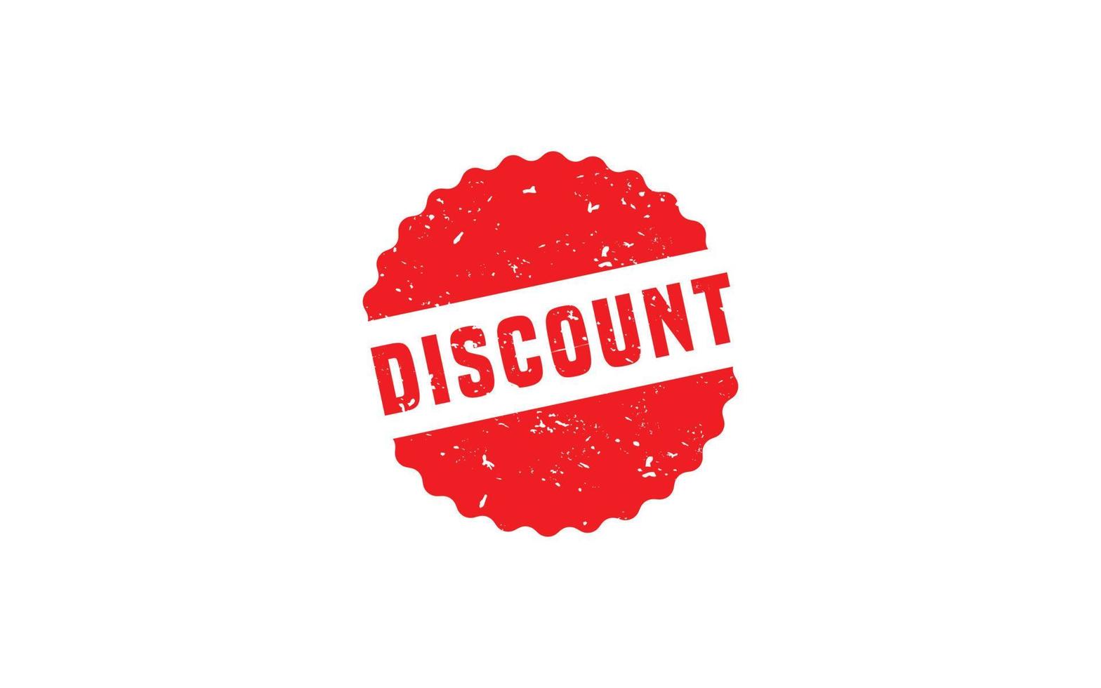 DISCOUNT rubber stamp with grunge style on white background vector