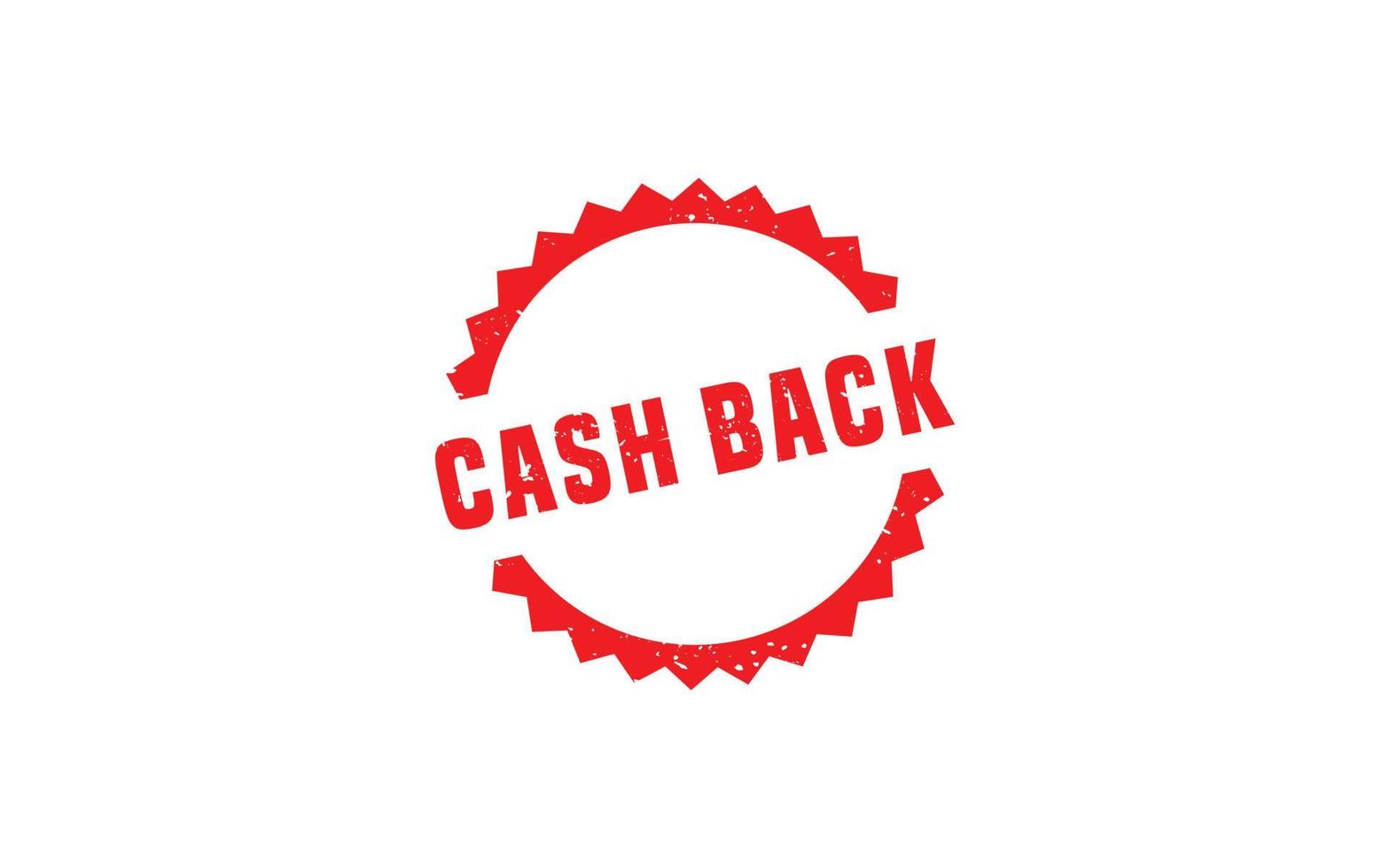 CASH BACK rubber stamp with grunge style on white background vector