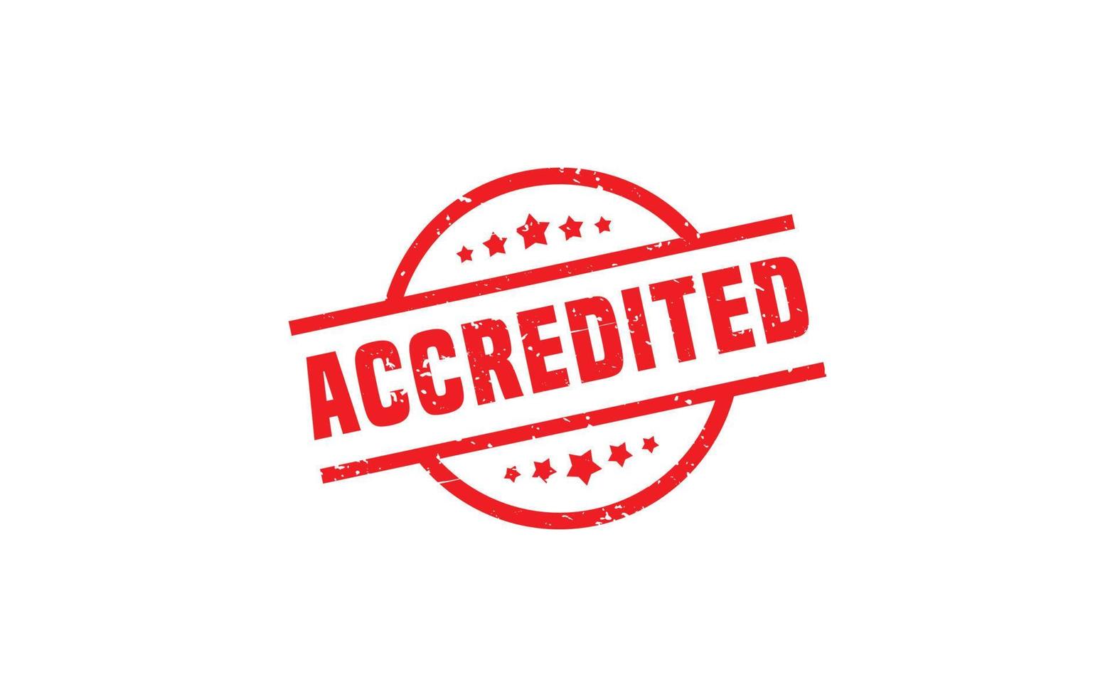 ACCREDITED rubber stamp with grunge style on white background vector