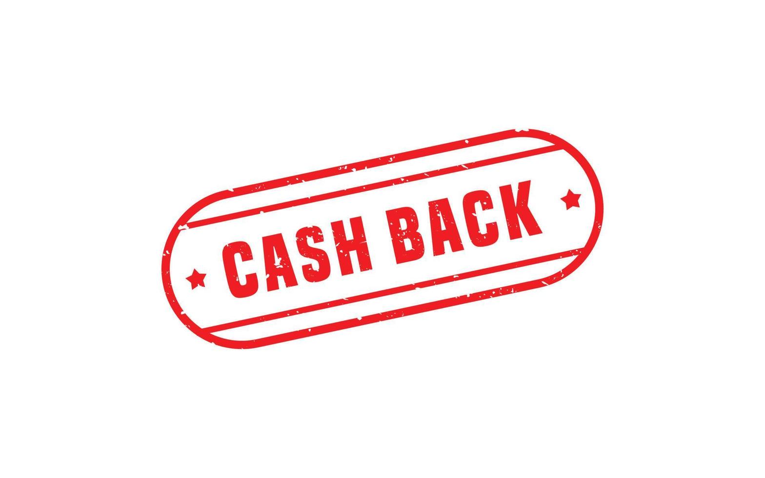 CASH BACK rubber stamp with grunge style on white background vector