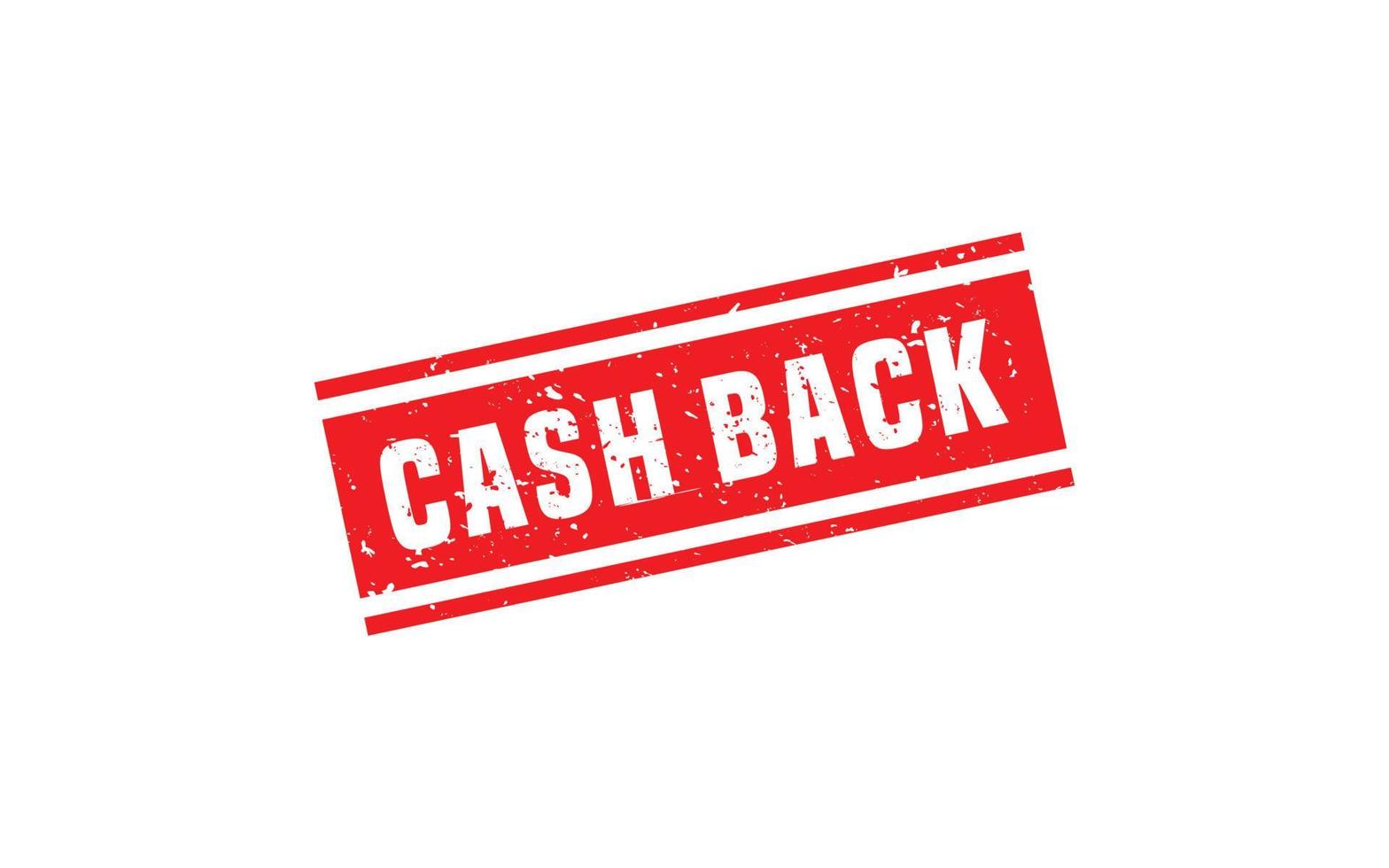 CASH BACK rubber stamp with grunge style on white background vector