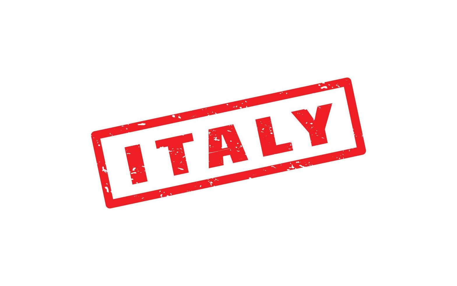 ITALY stamp rubber with grunge style on white background vector