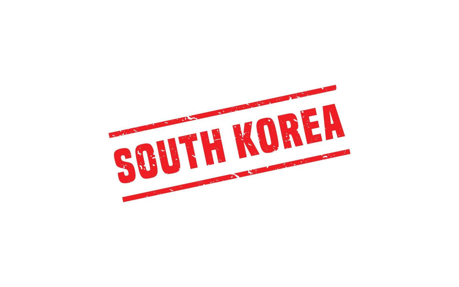 goma de sello de corea del sur con estilo grunge sobre fondo blanco vector