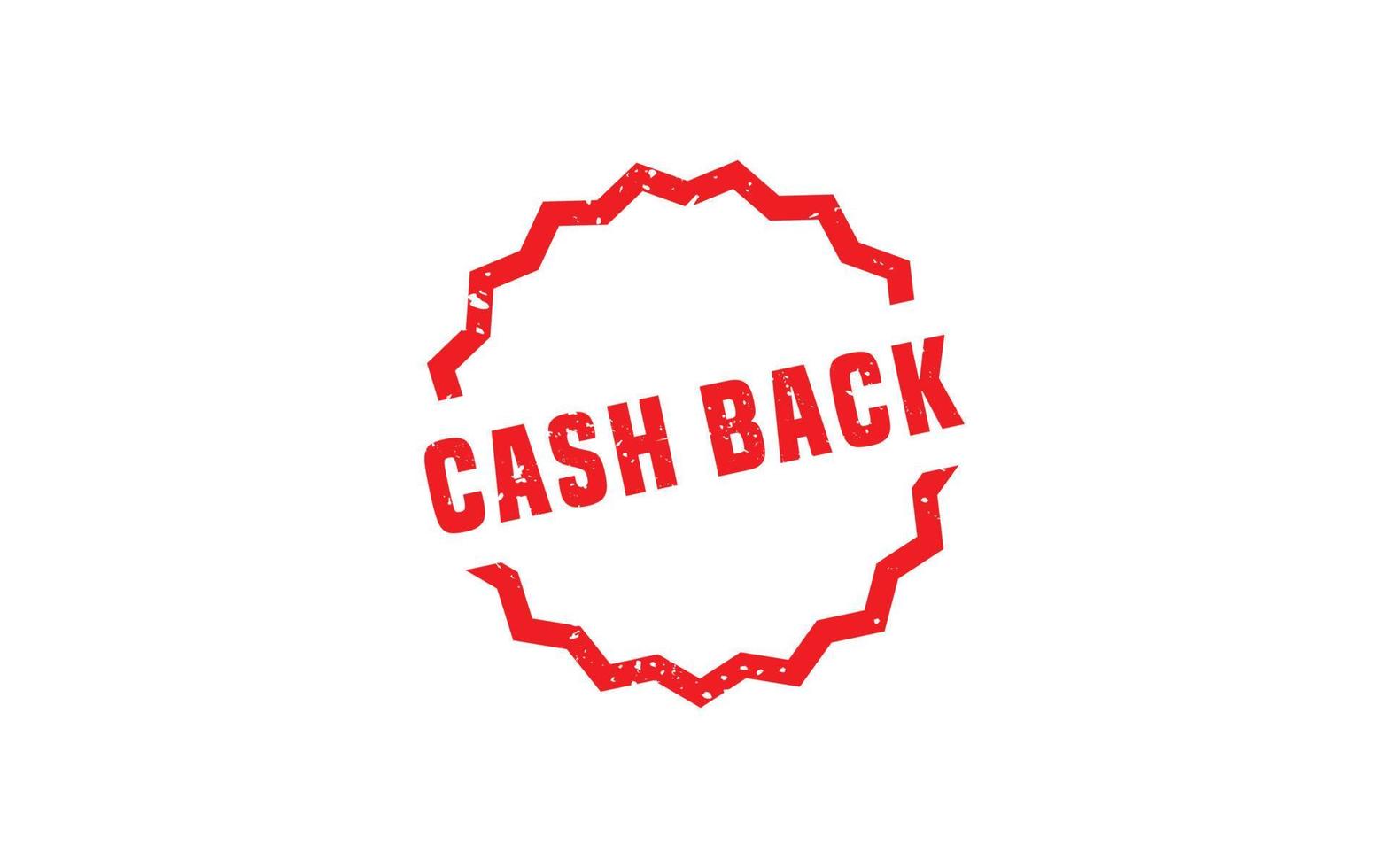 CASH BACK rubber stamp with grunge style on white background vector