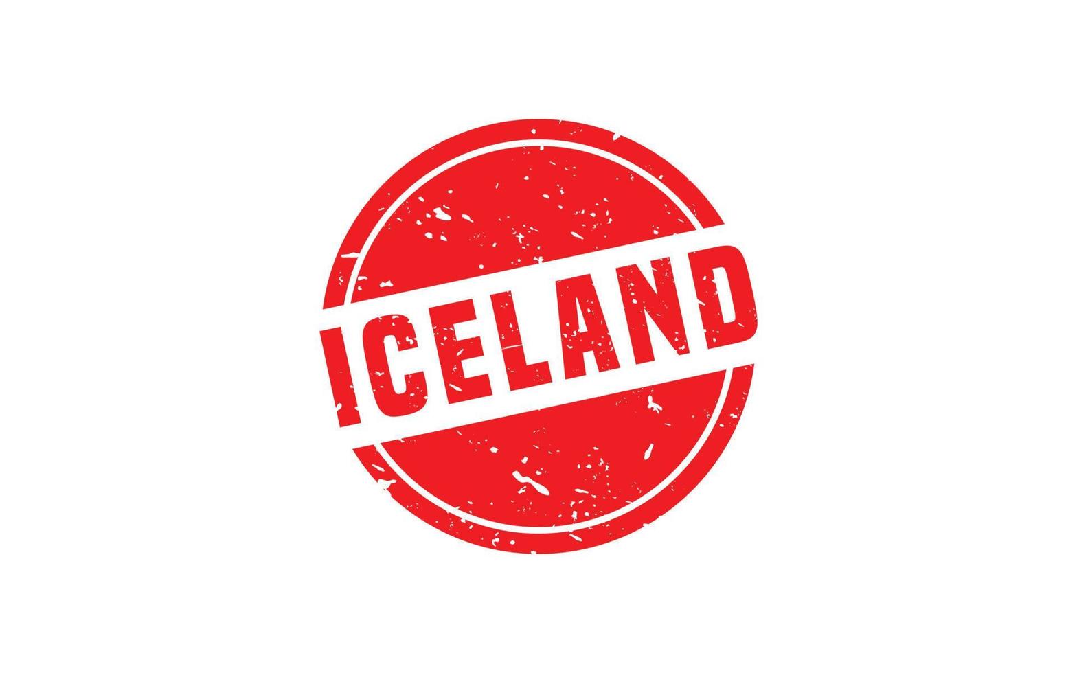 ICELAND stamp rubber with grunge style on white background vector