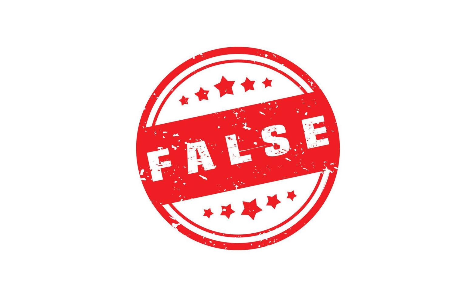 FALSE rubber stamp with grunge style on white background vector