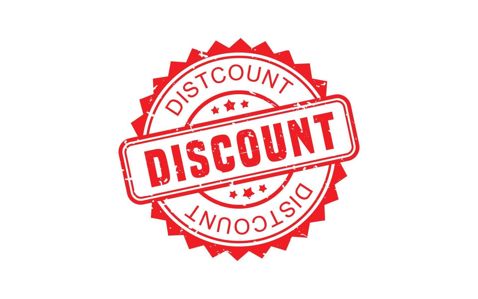 DISCOUNT rubber stamp with grunge style on white background vector