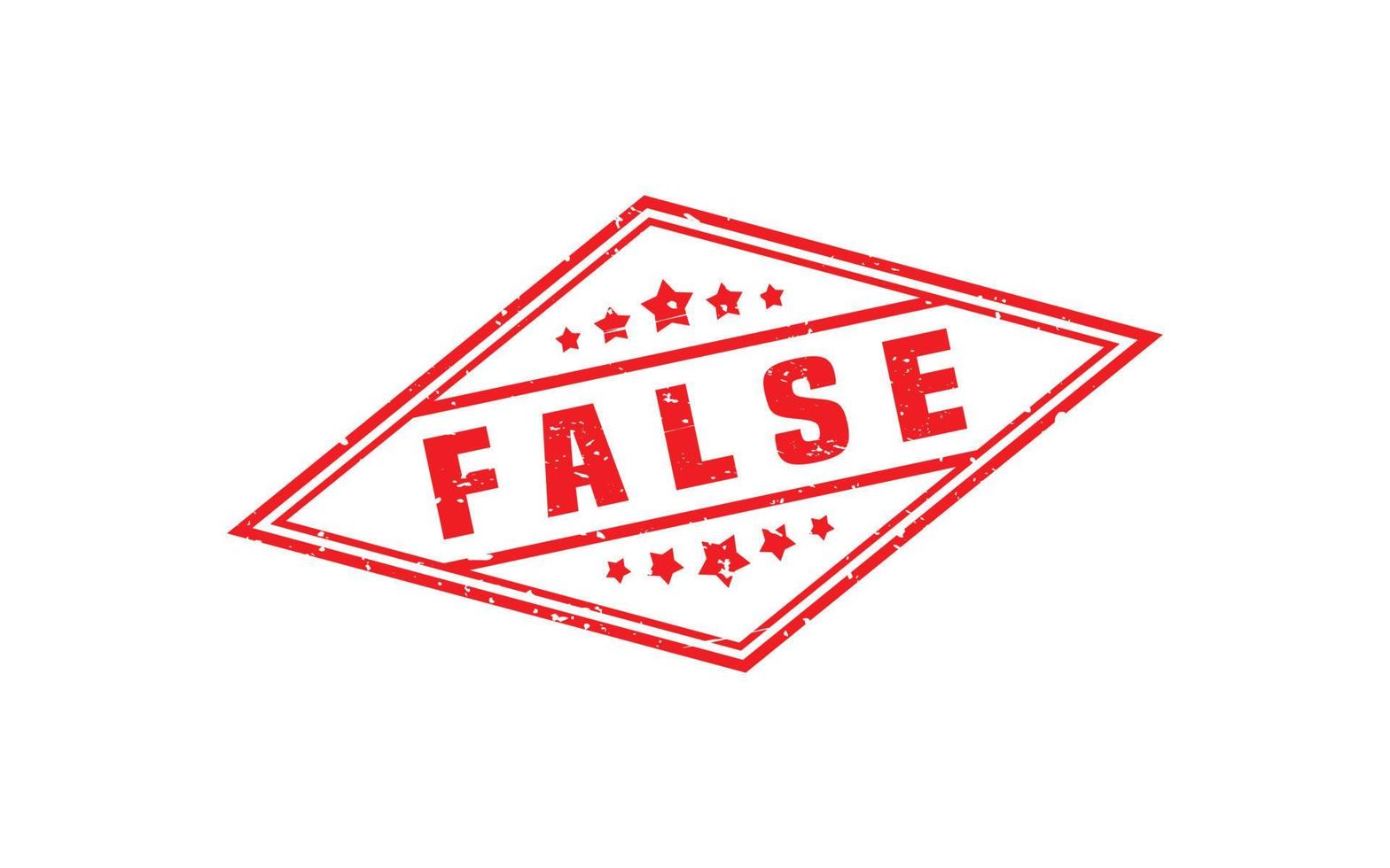 FALSE rubber stamp with grunge style on white background vector