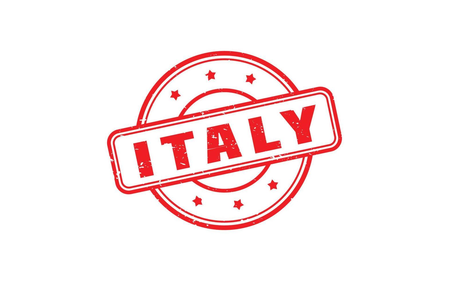 ITALY stamp rubber with grunge style on white background vector