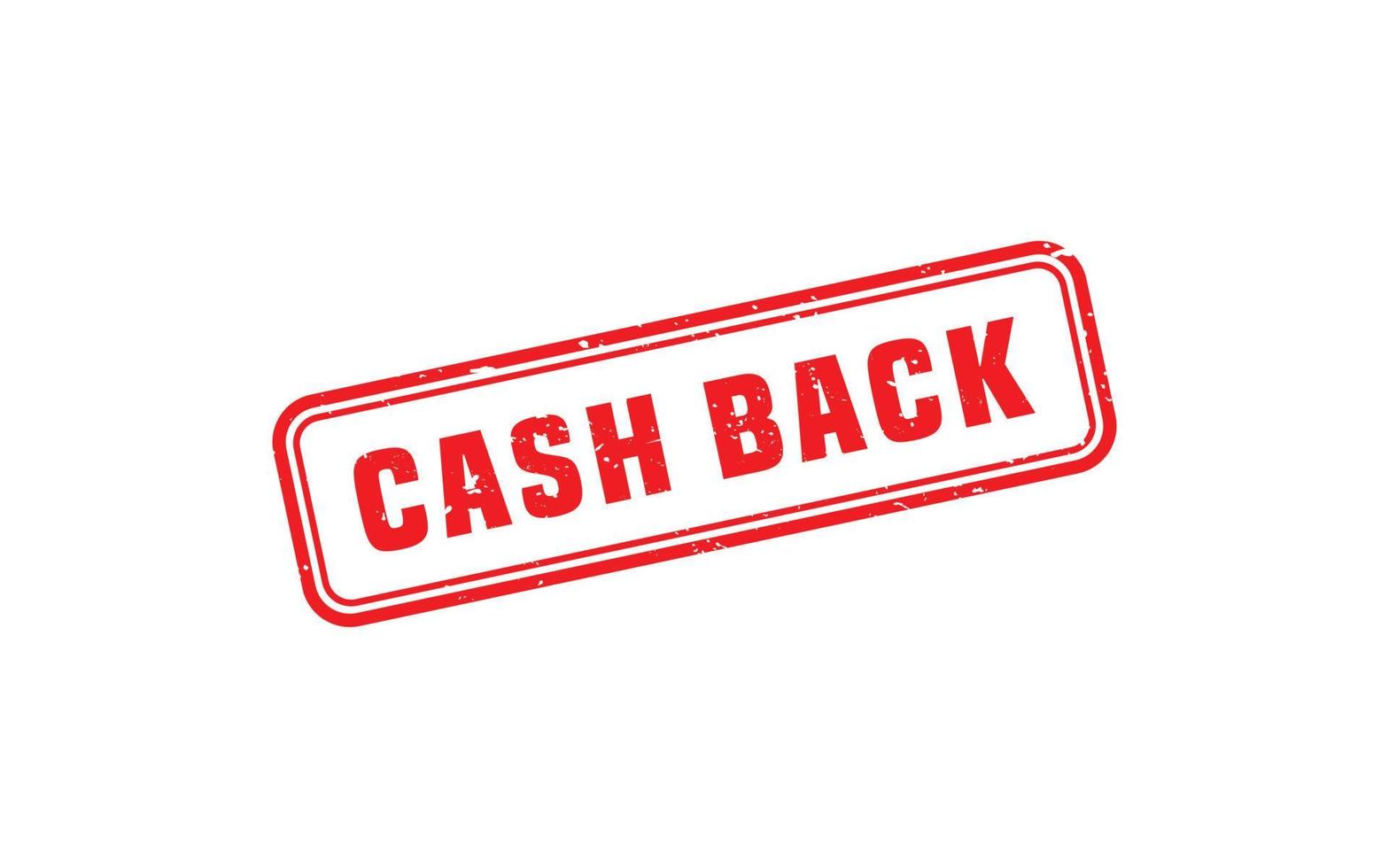 CASH BACK rubber stamp with grunge style on white background vector