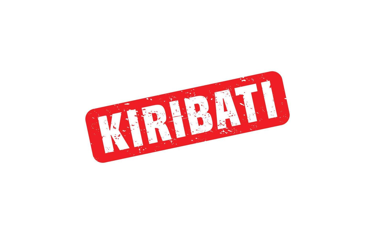 goma de sello de kiribati con estilo grunge sobre fondo blanco vector