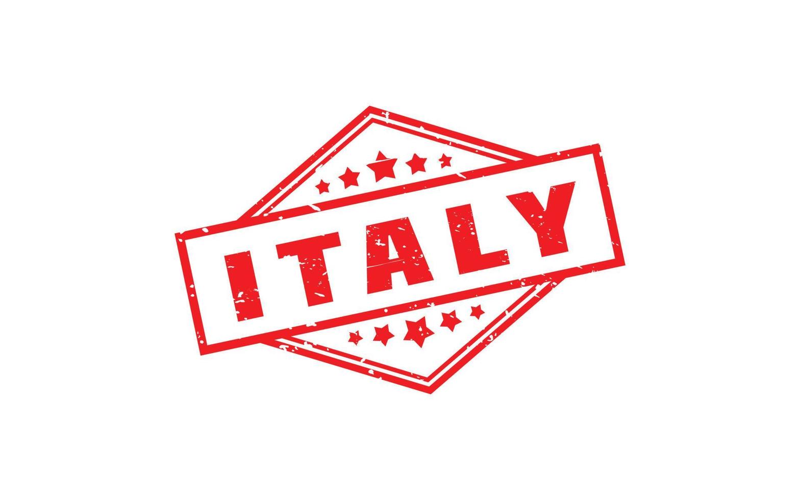 ITALY stamp rubber with grunge style on white background vector