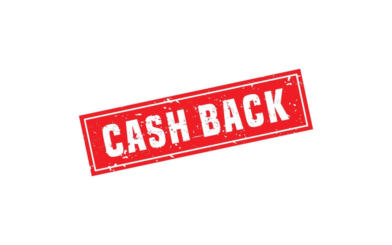 CASH BACK rubber stamp with grunge style on white background vector