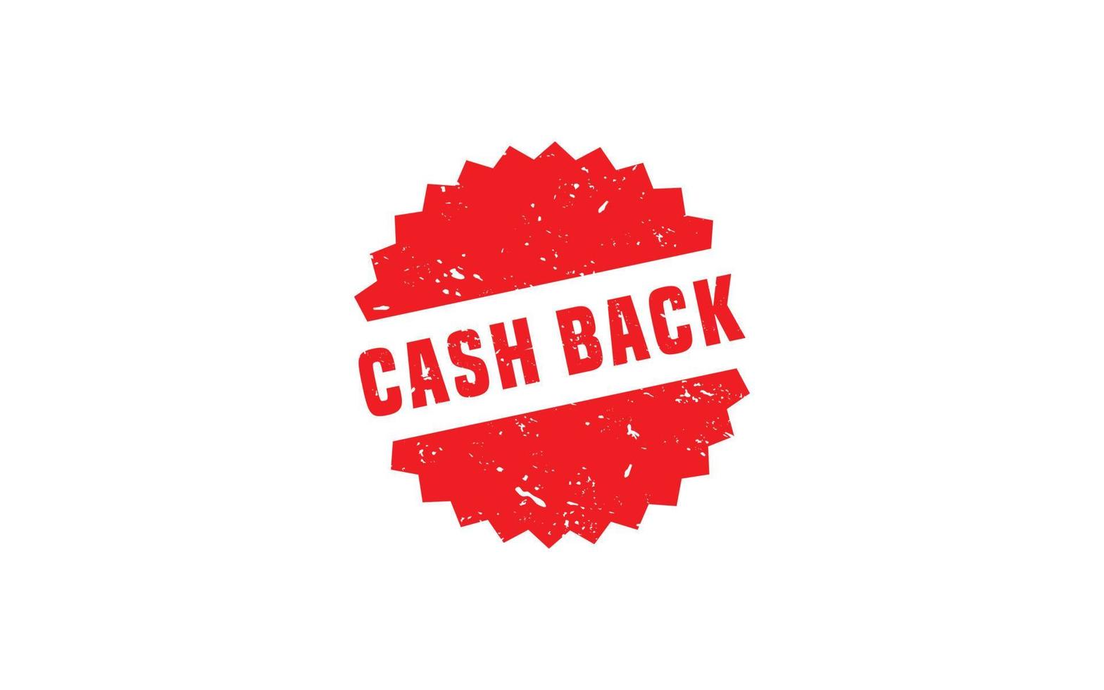 CASH BACK rubber stamp with grunge style on white background vector