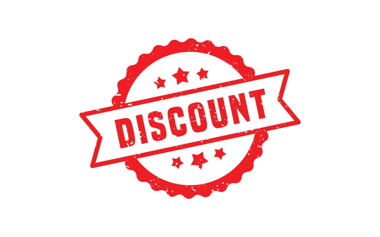 DISCOUNT rubber stamp with grunge style on white background vector