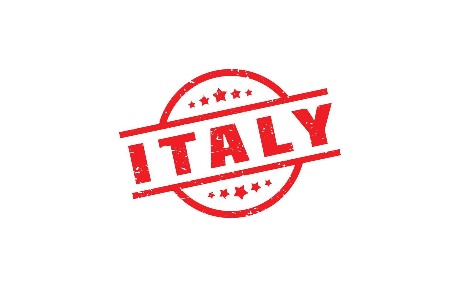 ITALY stamp rubber with grunge style on white background vector
