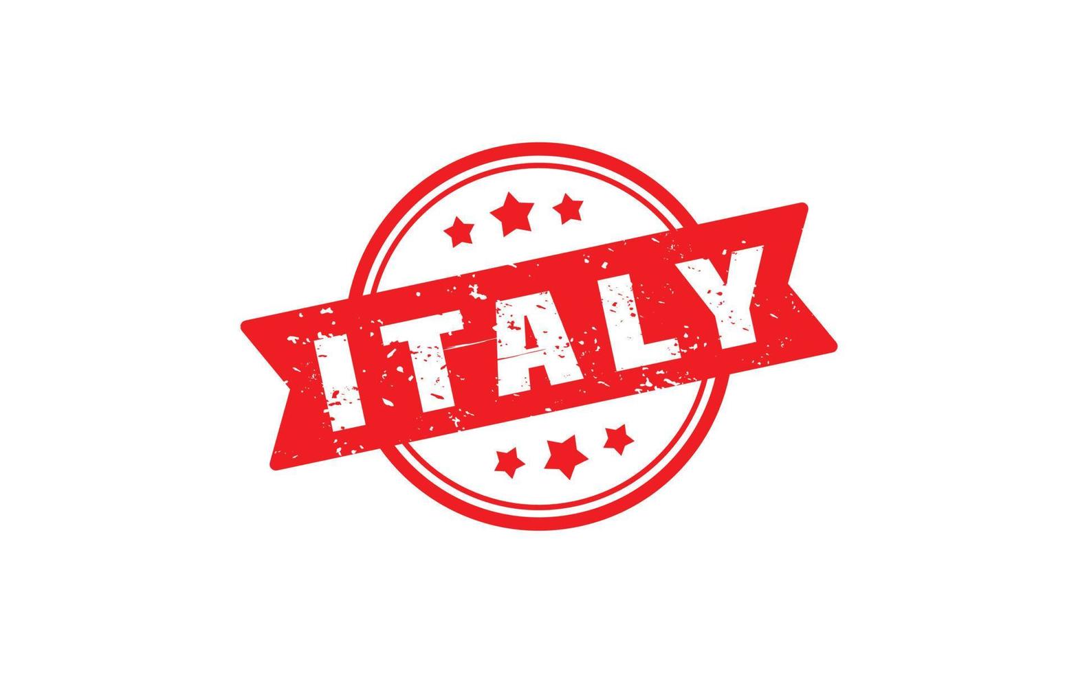 ITALY stamp rubber with grunge style on white background vector