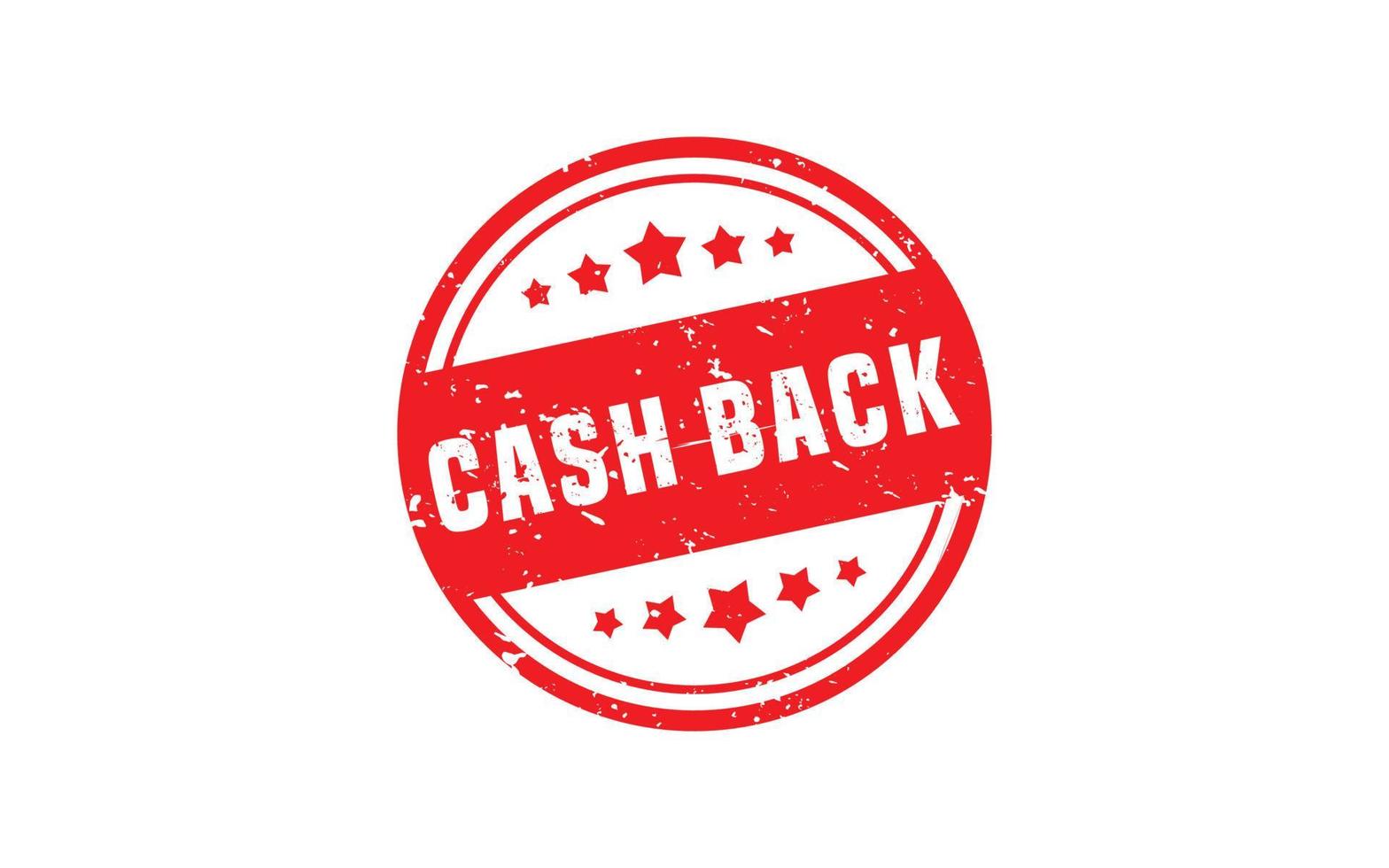 CASH BACK rubber stamp with grunge style on white background vector