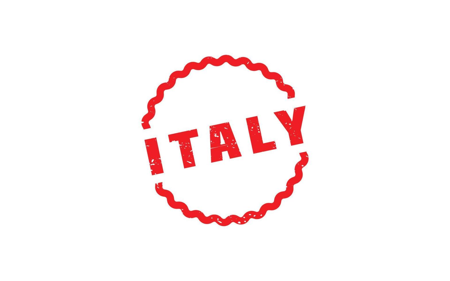 ITALY stamp rubber with grunge style on white background vector