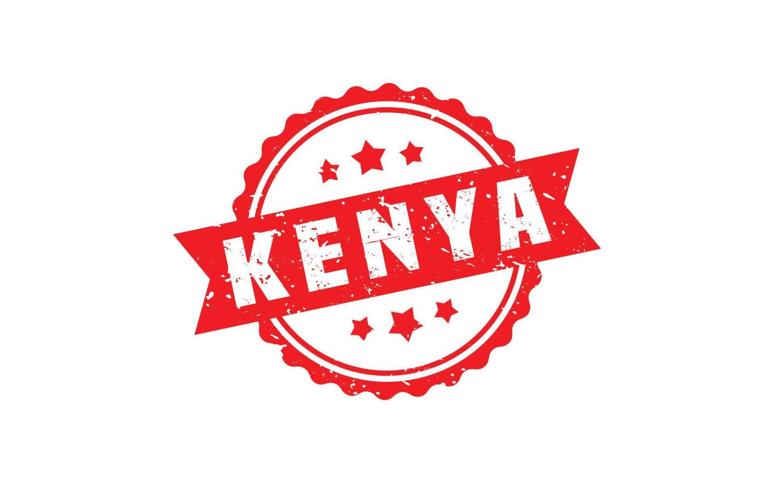 KENYA stamp rubber with grunge style on white background vector