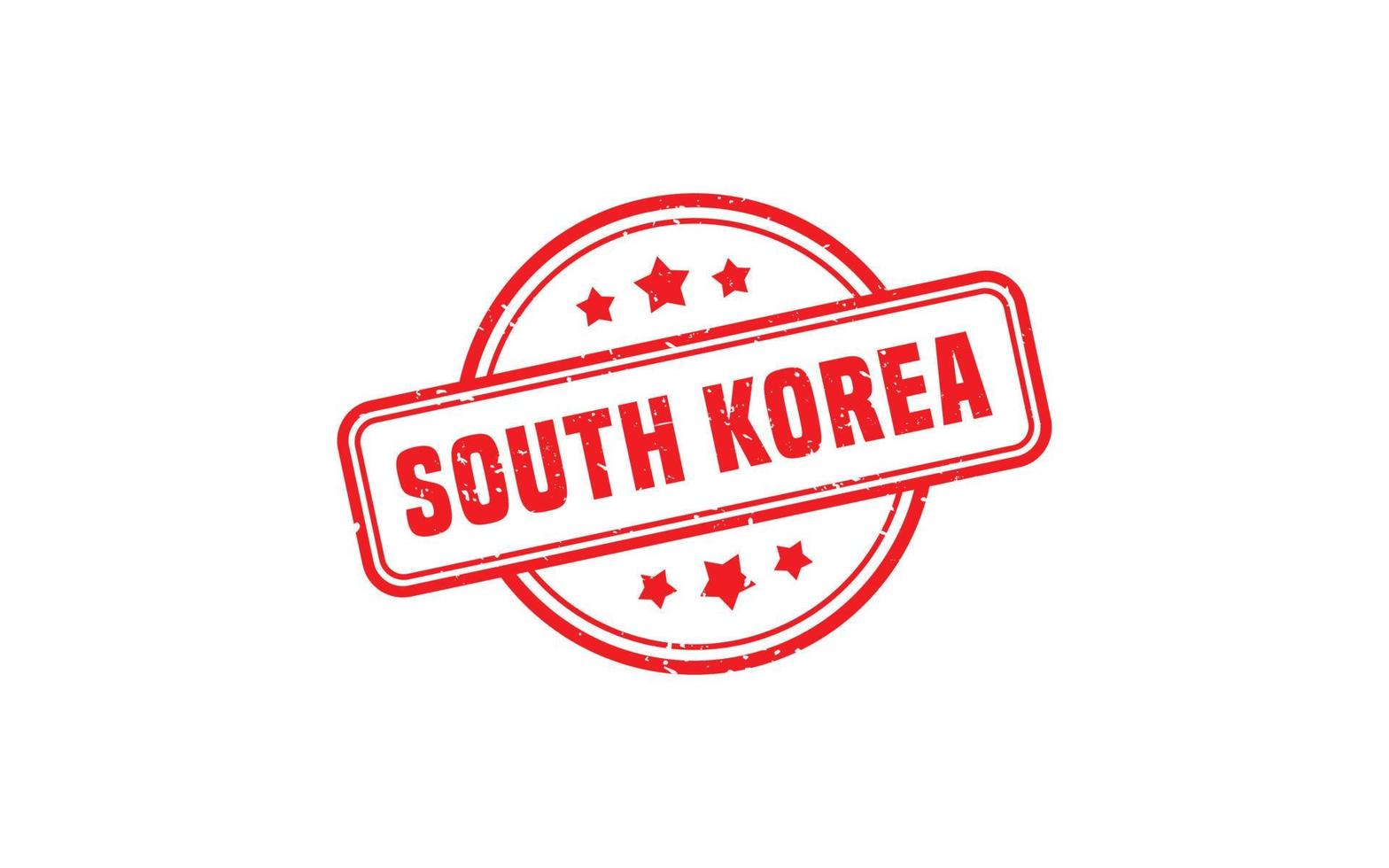 SOUTH KOREA stamp rubber with grunge style on white background vector