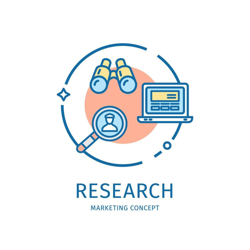 Marketing Thin Line Icon Concept. Vector