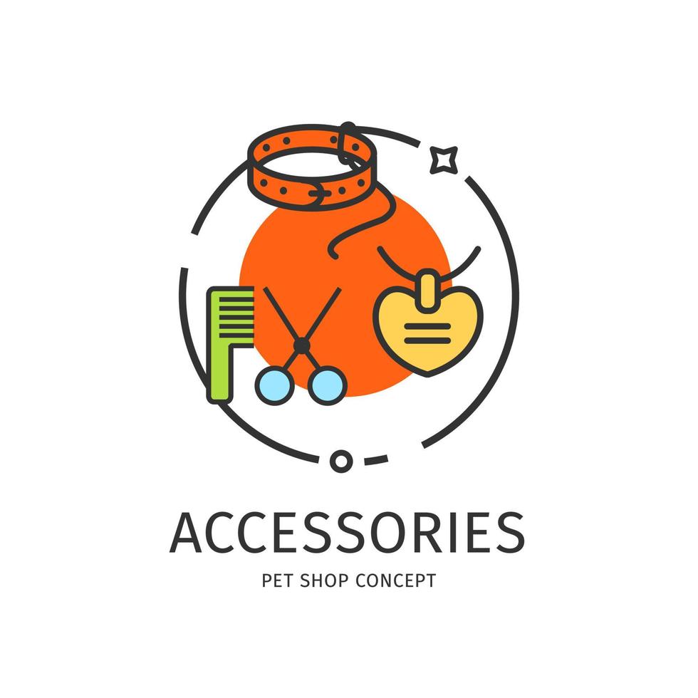 Pet Shop Thin Line Icon Concept. Vector