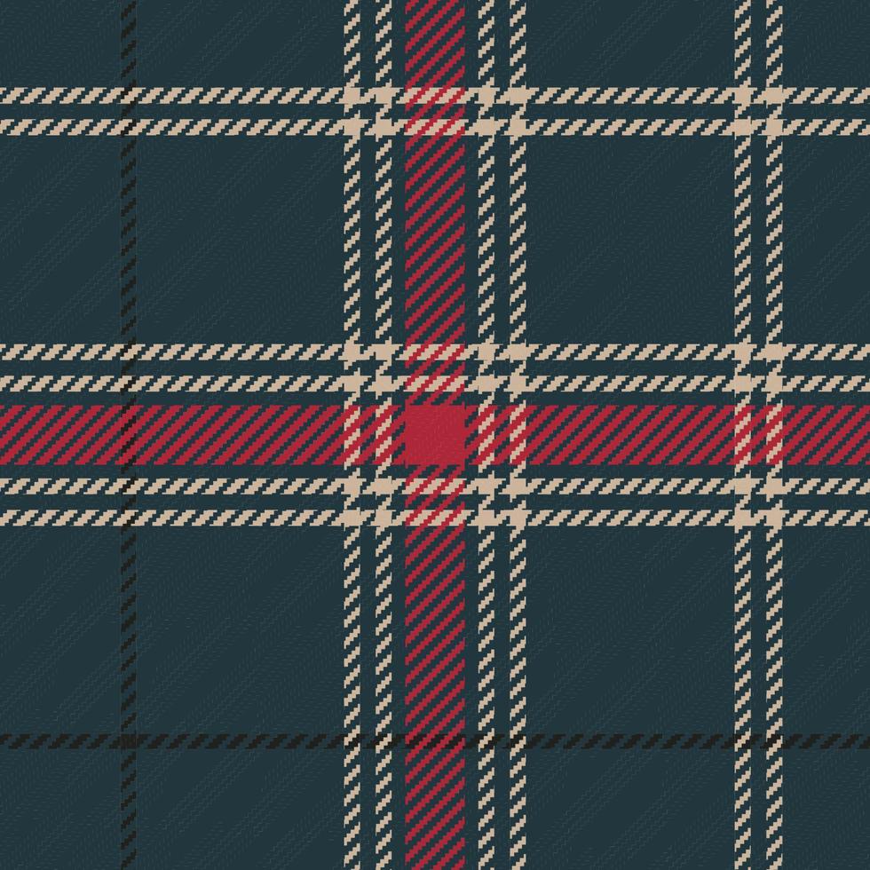 plaid vector background in dark  green, red, and white for cover, poncho, shirt, skirt, scarf, blanket,  or other modern fabric design.