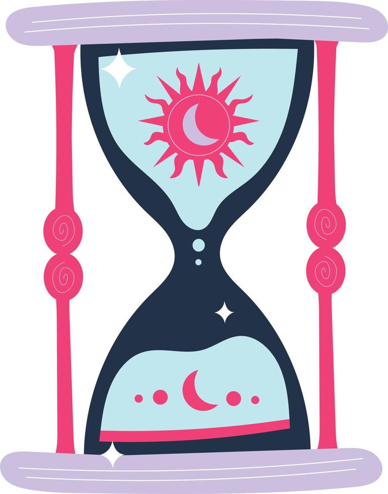 Cotton candy hourglass illustration vector