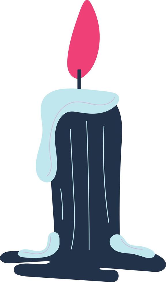 Melting candle illustration vector