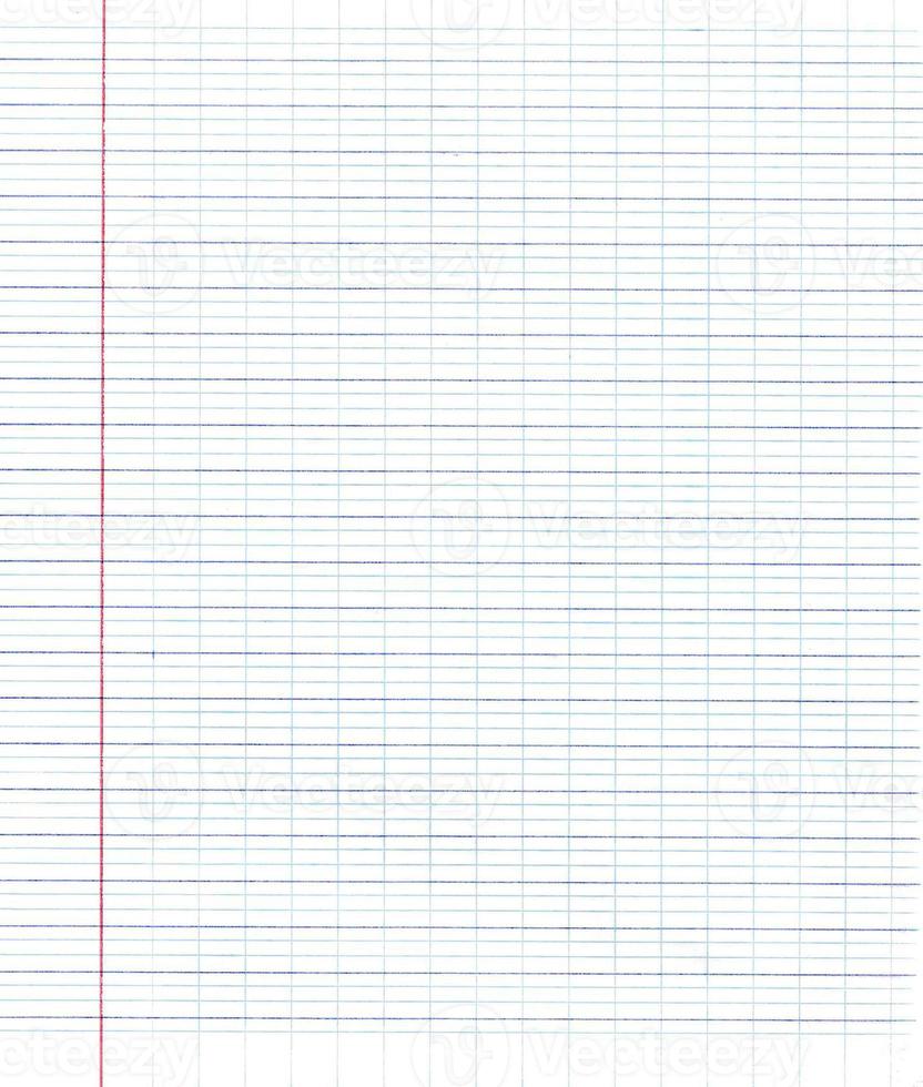 Grid paper with red vertical red line on the left photo