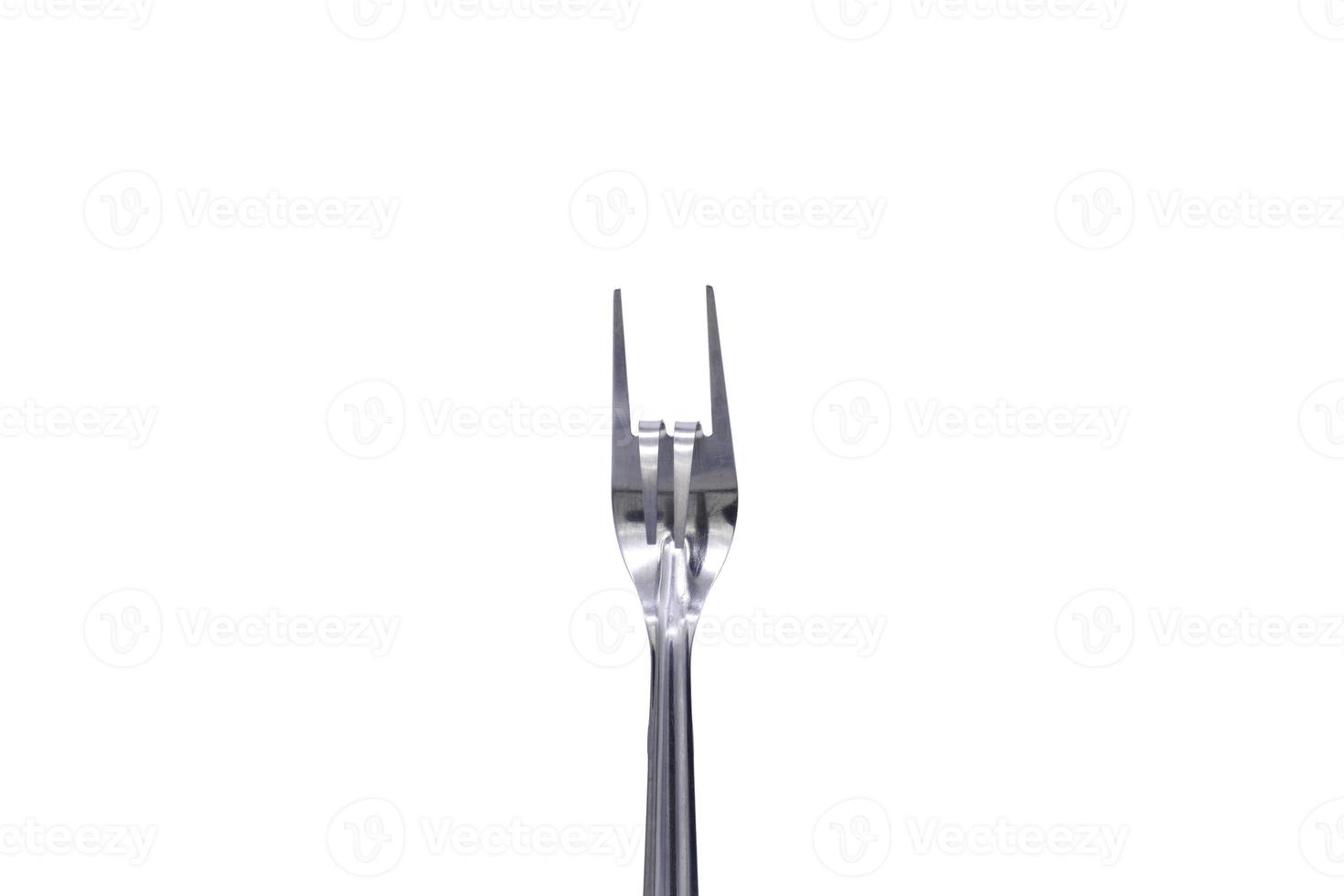 Folding fork as a symbol or sign of love you isolated on white photo