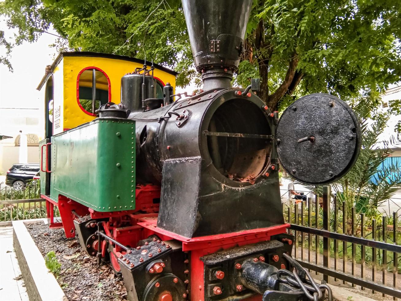 Probolinggo,Indonesia. Nov. 2022 - old locomotive that still has a steam engine. still preserved in a museum photo