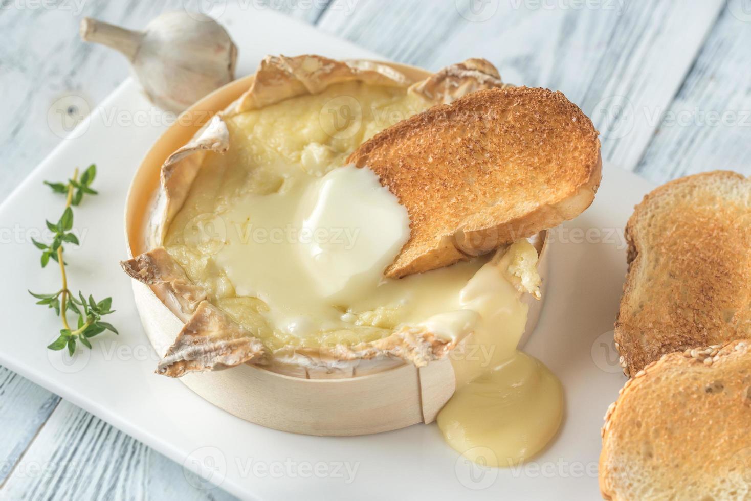 Baked Camembert cheese photo