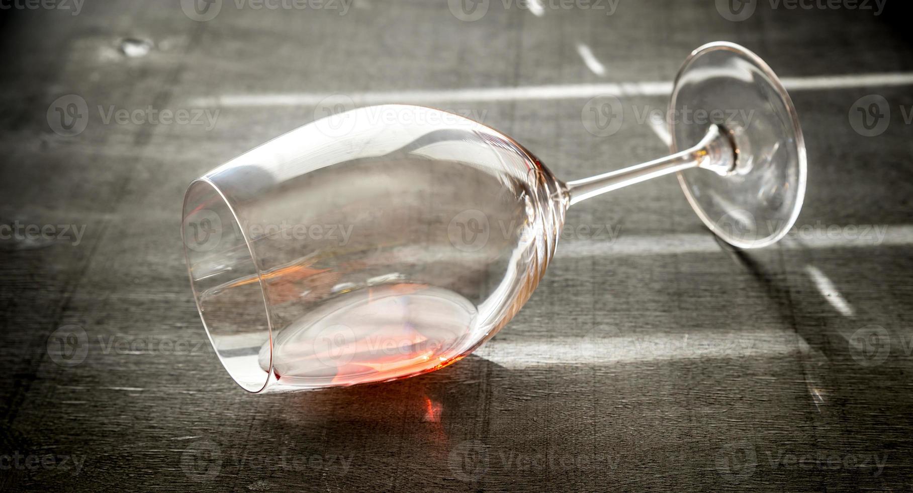 Glass of rose wine photo