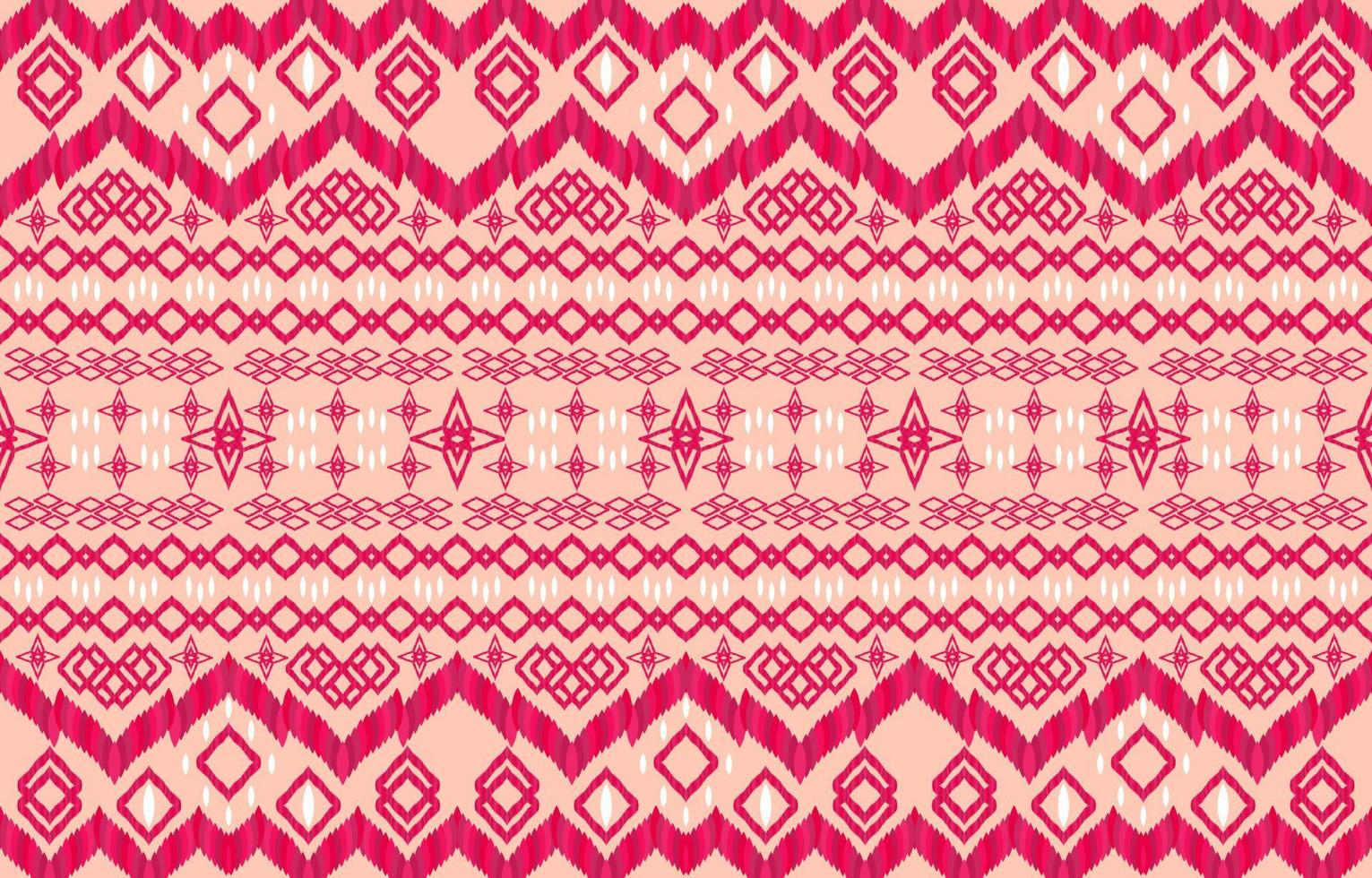 Old rose pastel ikat patterns. Geometric motif vintage retro style. Ethnic fabric ikat seamless pattern. Indian navajo folk ikat print vector illustration. Design for backdrop texture cloth textile.