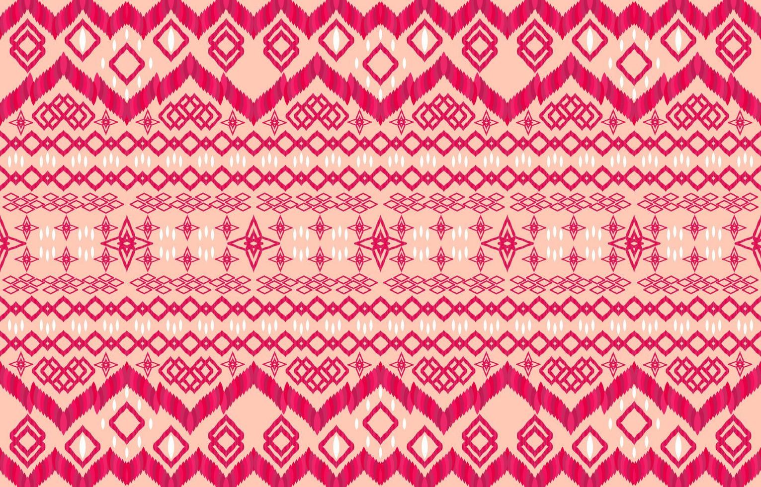 viejos patrones de ikat pastel rosa. estilo retro vintage con motivos geométricos. tela étnica ikat de patrones sin fisuras. ilustración de vector de impresión de ikat popular indio navajo. diseño para textil de tela de textura de fondo.