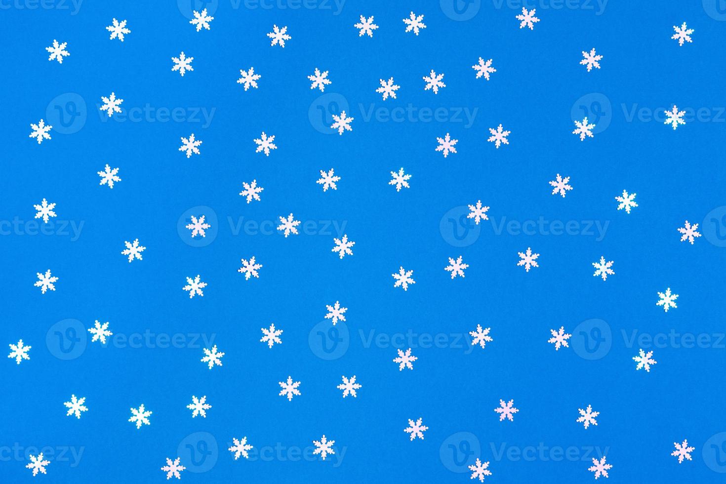 Christmas blue background with stars. photo