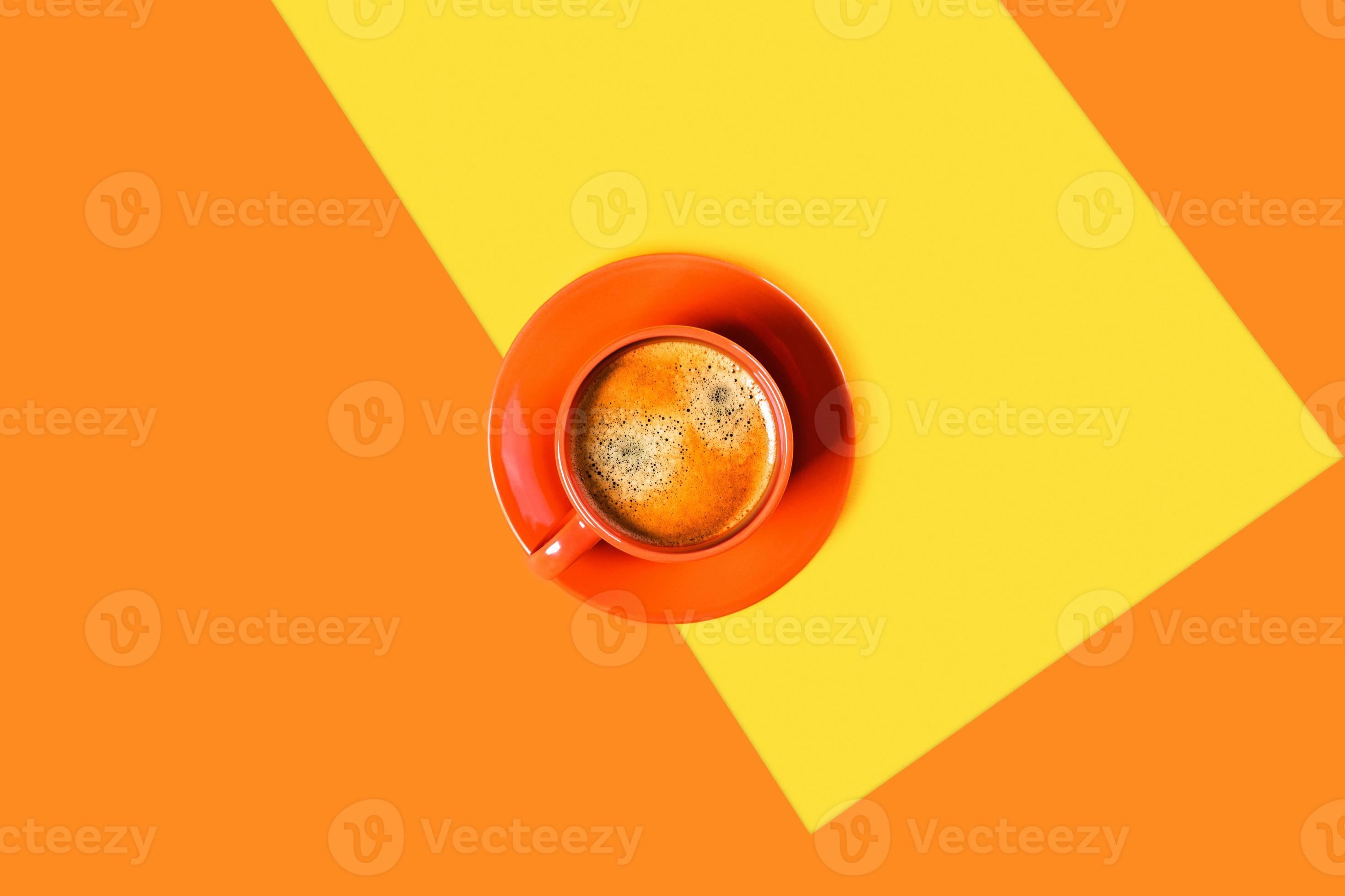 One cup of coffee on twotoned background. 15587597 Stock Photo at Vecteezy