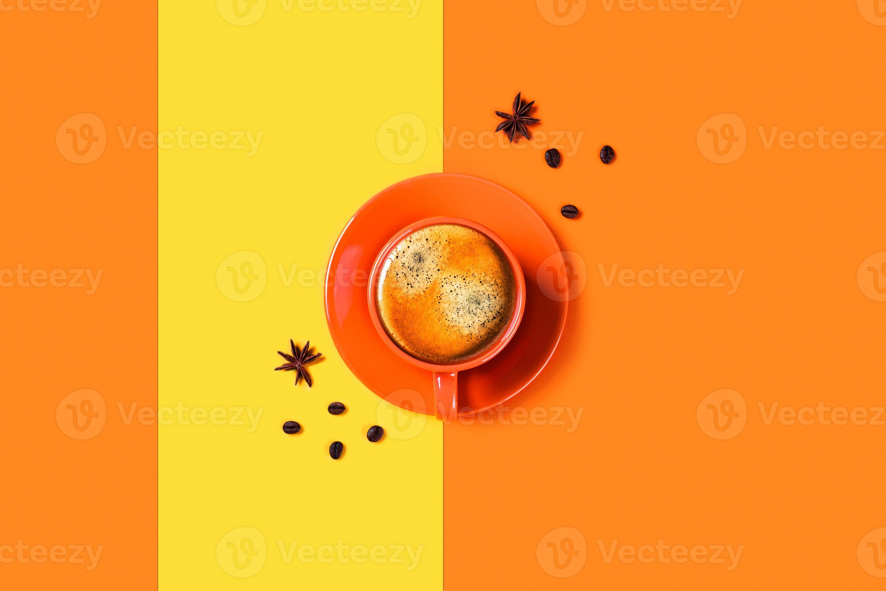 One cup of coffee on twotoned background. 15588197 Stock Photo at Vecteezy