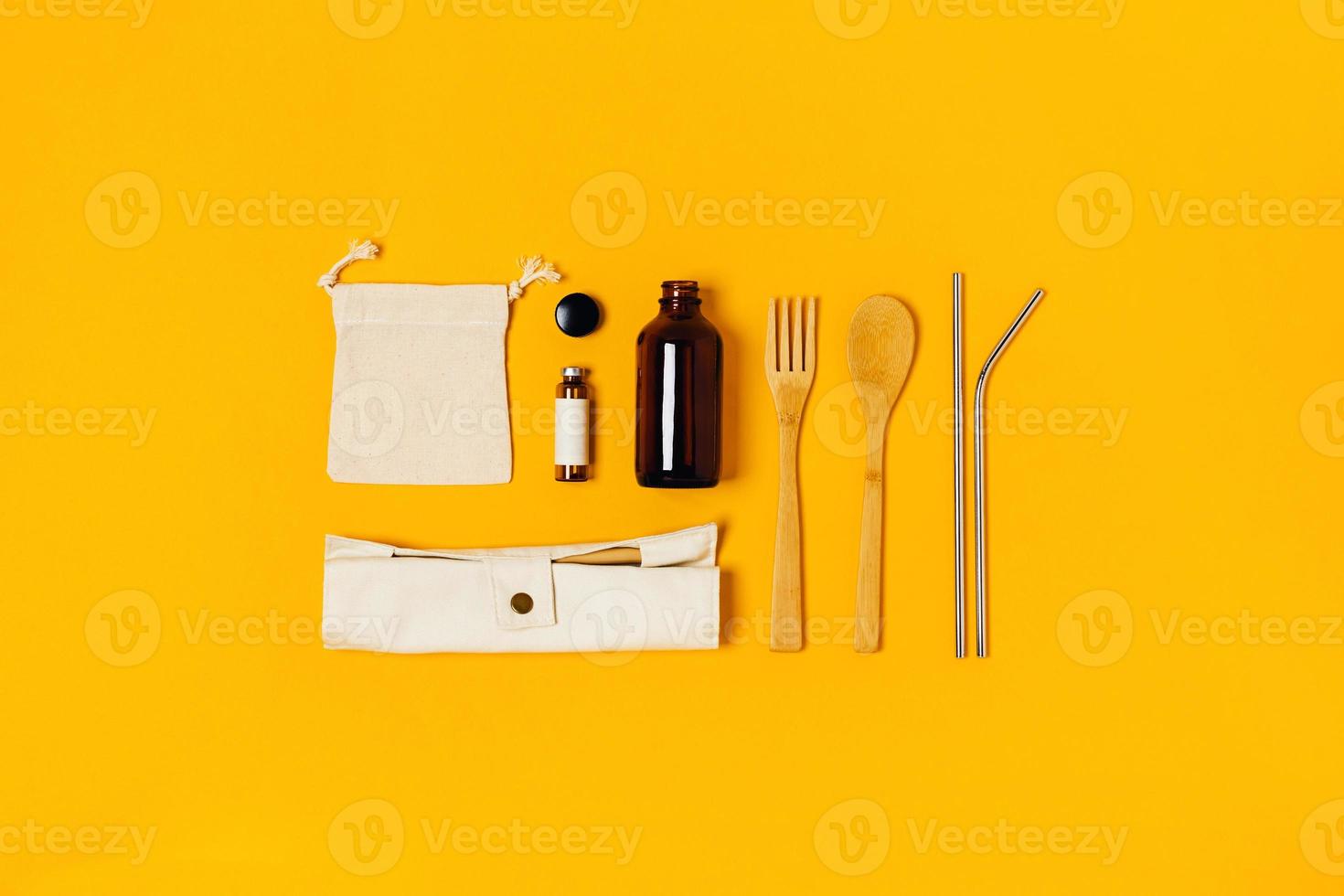 Group of eco-friendly items. photo