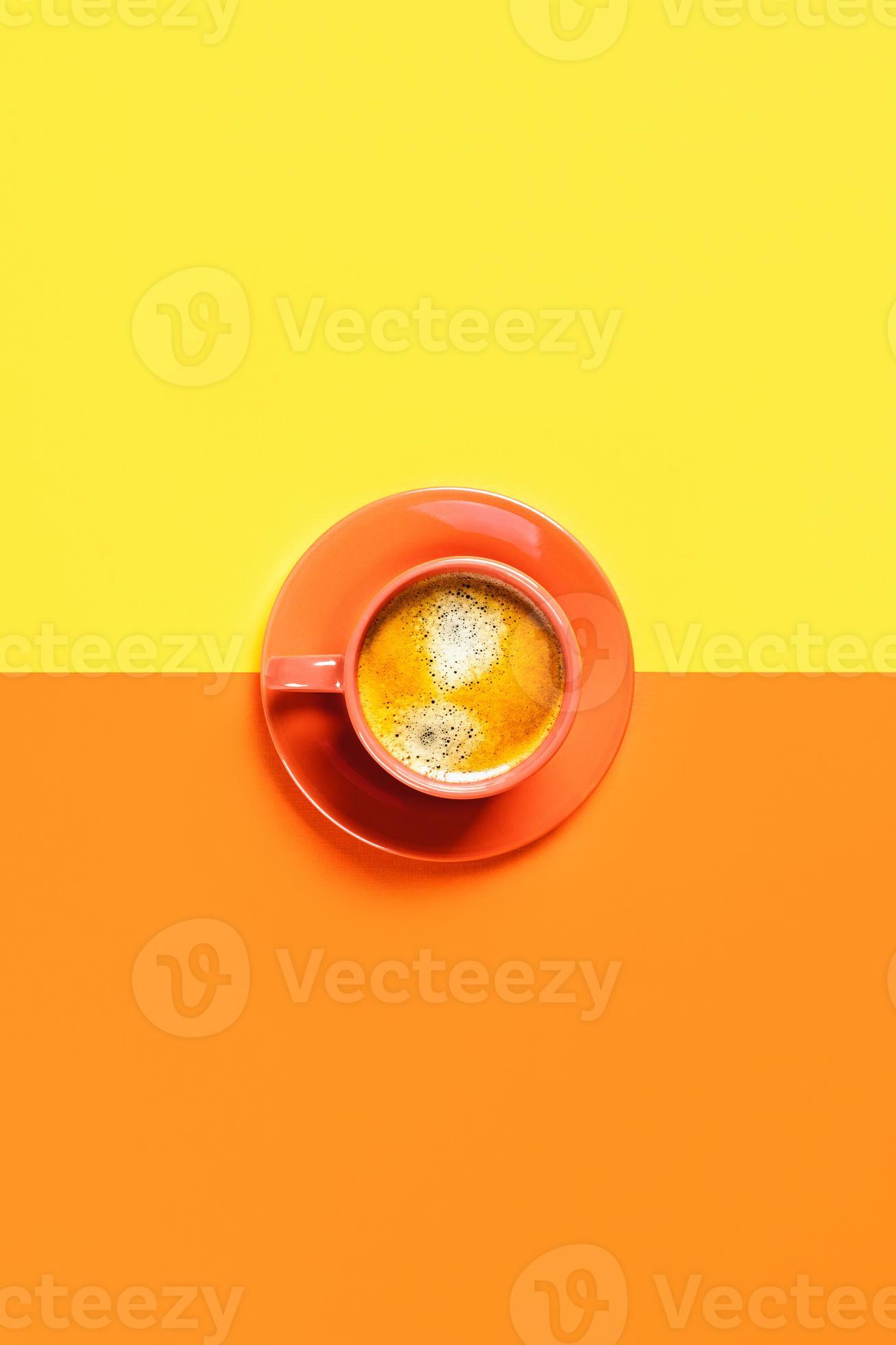 One cup of coffee on twotoned background. 15588462 Stock Photo at Vecteezy