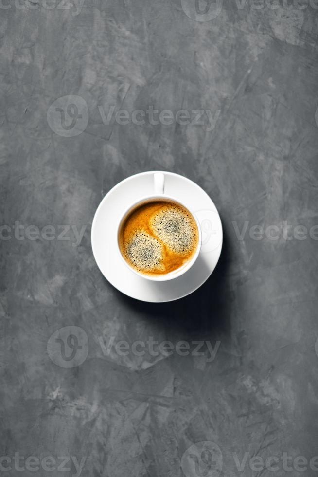 One cup of coffee on a table. photo