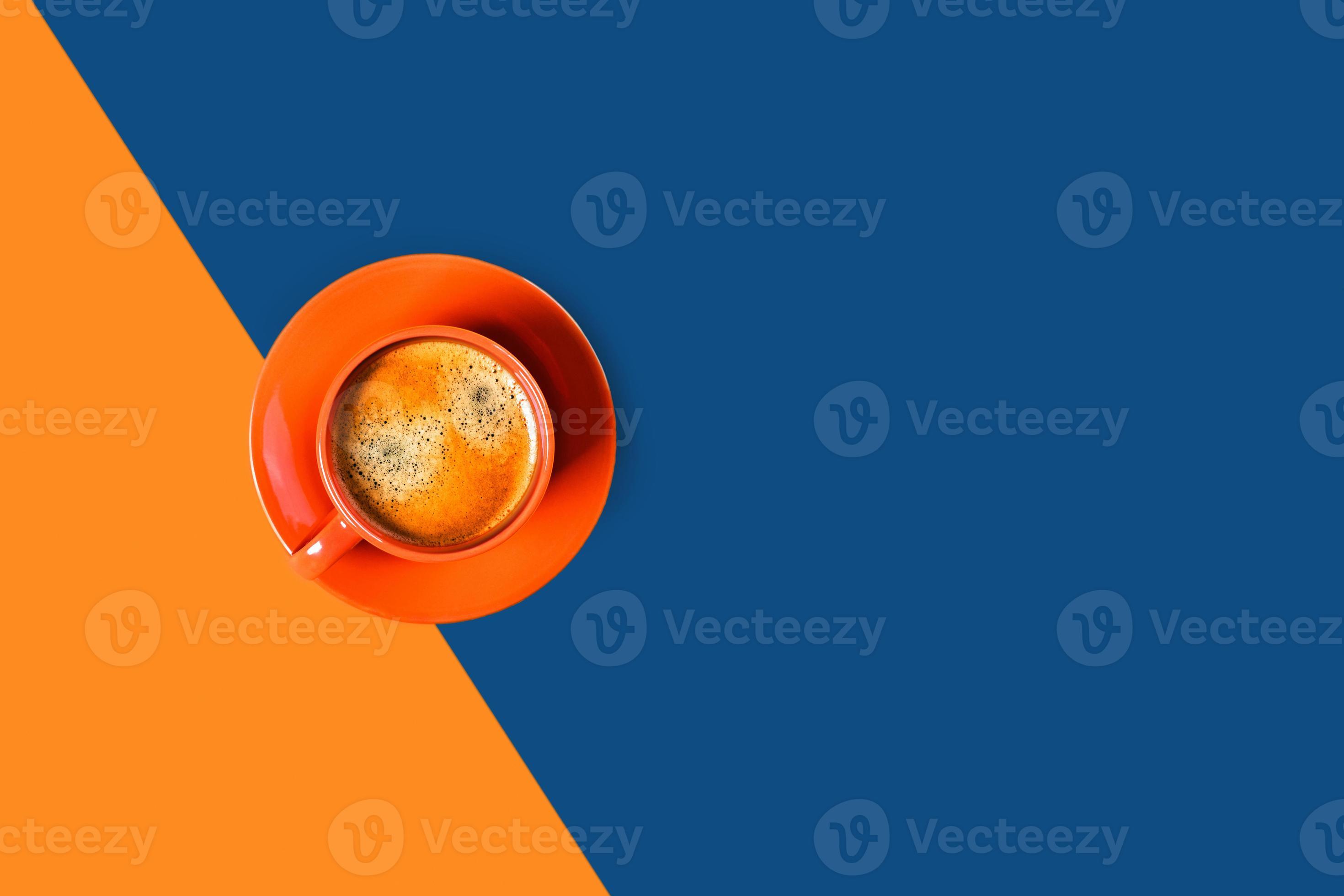 One cup of coffee on twotoned background. 15588599 Stock Photo at Vecteezy