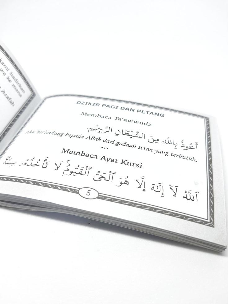 Jakarta, Indonesia on July 2022. This is a prayer reading pocket book. photo