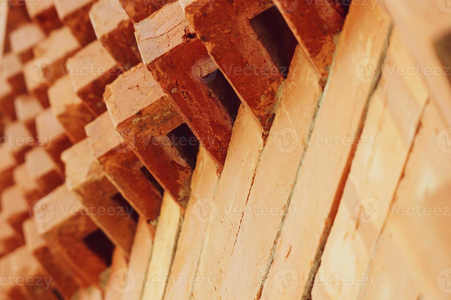 The arrangement of the bricks arranged in such a way forms a very beautiful building photo