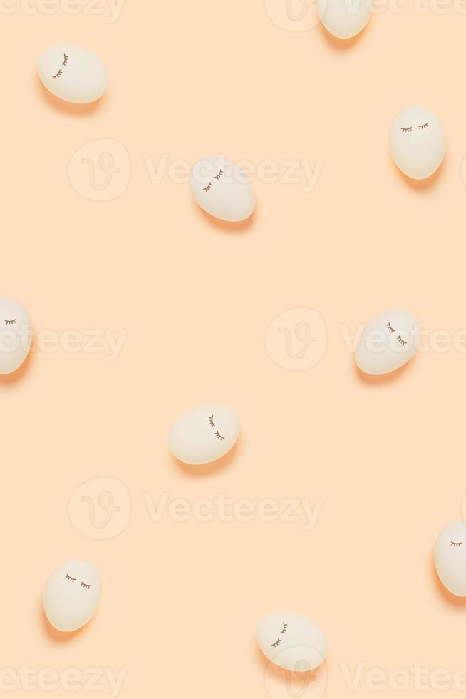 Eggs on a yellow background. photo