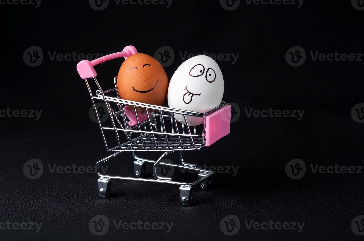 chicken eggs on isolated background photo