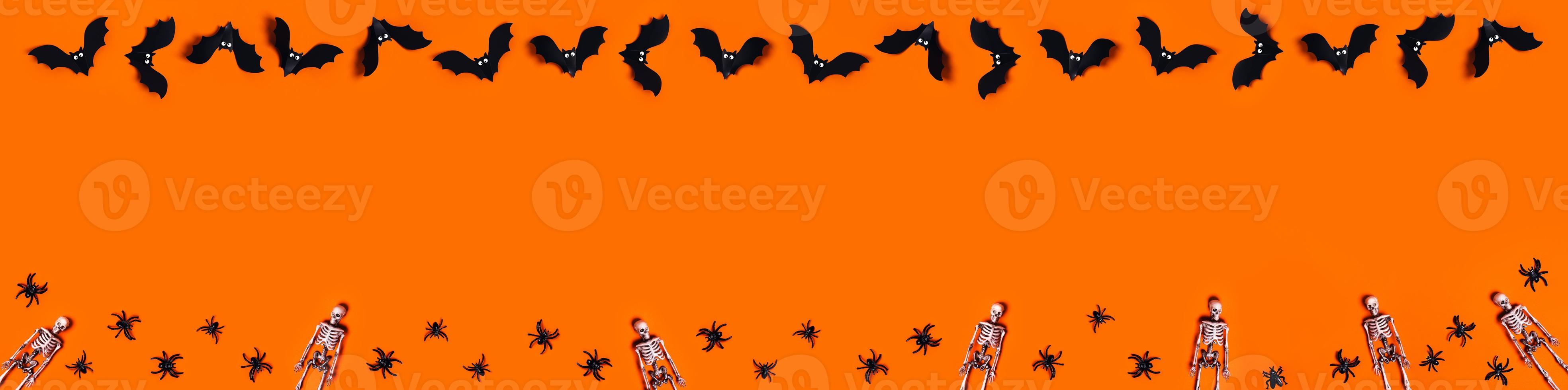 Holiday banner, halloween horror story. photo