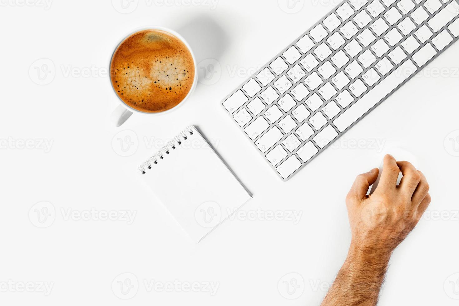 Remote work at home. photo